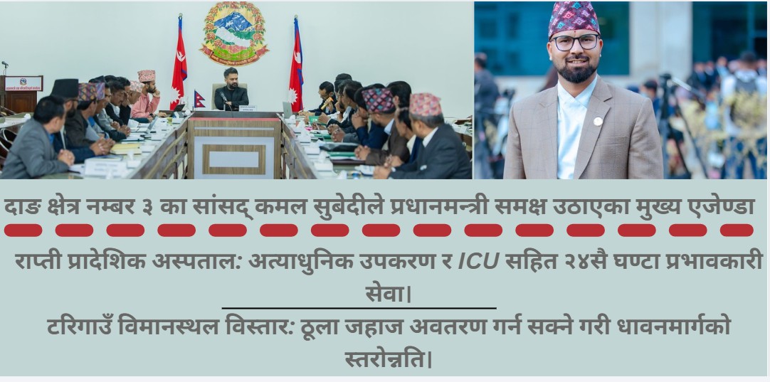 प्रधानमन्त्रीसँग सांसद् कमल सुबेदीले उठाएका एजेण्डा के के हुन् ?